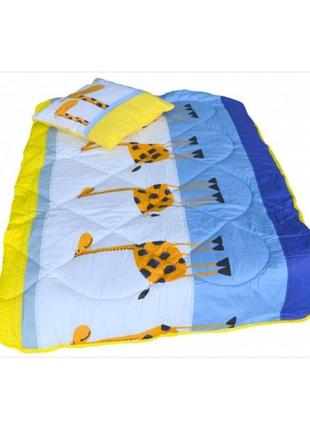 Набір дитяче закритое силіконове ковдра 110x140 з подушкою 50х50 54801 (різні кольори)