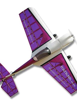 Літак радіокерований precision aerobatics katana mini 1020 мм kit (фіолетовий) літак на радіокеруванні
