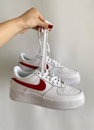 Nike af1 red tick hot sale