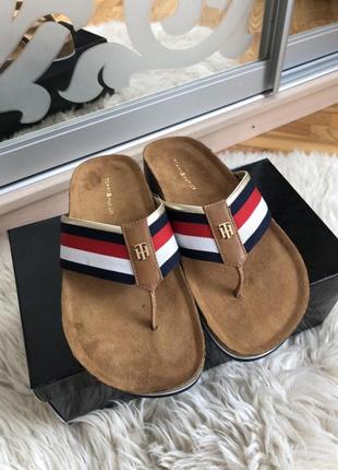 Шлепки, 37-38 размер, новые, стелька 24,5 см, бренда tommy hilfiger7 фото