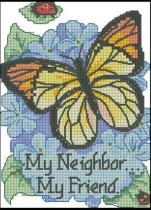 Набор для вышивки крестиком. размер: 8*11 см my neighbor... me friend