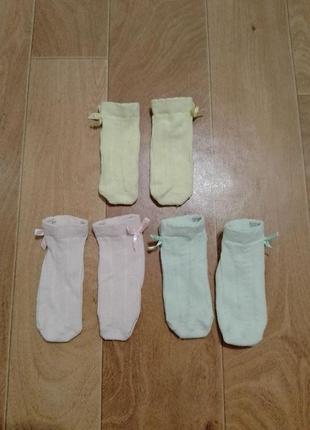 Носки на девочку для близняшек/двойняшек размер 23-26  3 пары на  3-4 года8 фото
