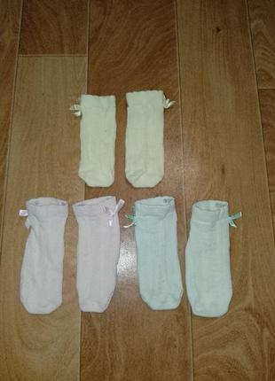 Носки на девочку для близняшек/двойняшек размер 23-26  3 пары на  3-4 года7 фото