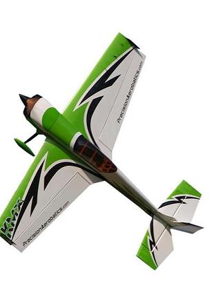 Літак радіокерований precision aerobatics katana mx 1448 мм kit зелений дитячий літак р/у