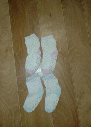 Шкарпетки на дівчинку з антиковзними елементами розмір 19-23 2пари на 2-3 роки