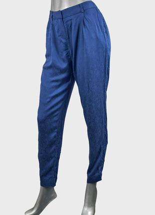 Massimo dutti  зауженные синие фактурные женские брюки