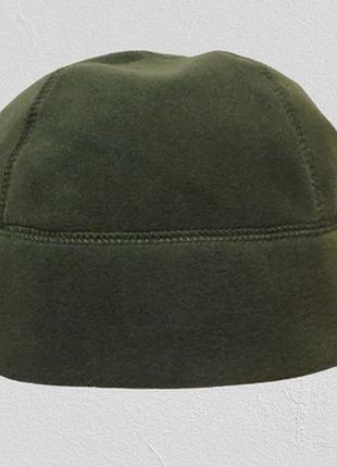 Шапка флисовая по голове олива xl 59-60 см