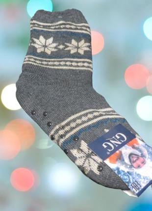 Шкарпетки чоловічі домашні вовняні із силіконовими краплями розмір 39-422 фото