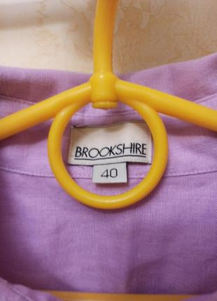 Льняная рубашка красивого лилового оттенка3 фото