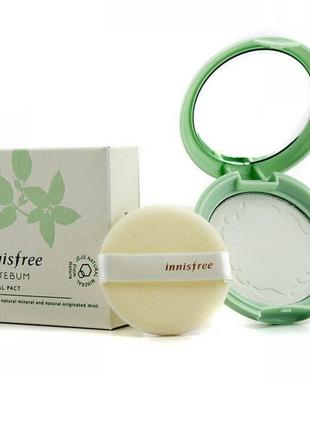 Мінеральна матуюча компактна пудра innisfree no-sebum1 фото