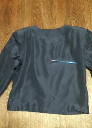 Брендовый шелковый винтажный жакет пиджак р.m от tie rack5 фото