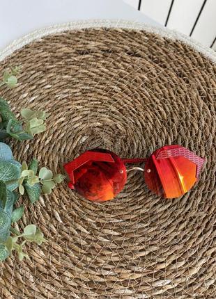 Женские солнечные очки хамелеон красные очки