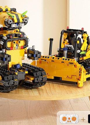 Конструктор panlos 2в1 на радіокеруванні  bulldozer technik robot   / аналог lego technic