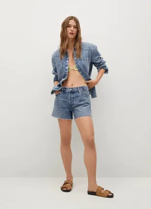 Джинсовые шорты mango. новые