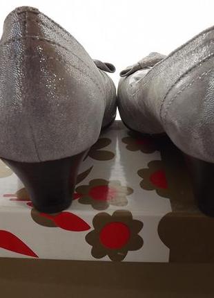 Туфли  covani кожаные серебряные6 фото