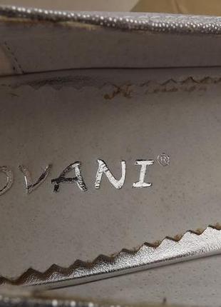 Туфли  covani кожаные серебряные7 фото