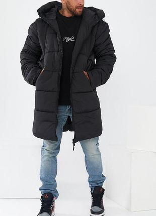 Куртка мужская черная плащевка эмми, синтепон  размер 52/542 фото