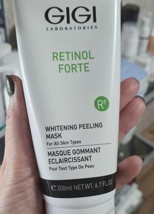 Отшелушивающая и отбеливающая маска-пилинг для лица, gigi retinol forte whitening peeling mask