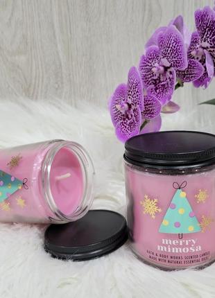 Идея подарка! ароматная свеча merry mimosa от bath &amp; body works