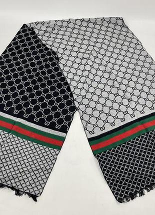 Unisex длинный шарф gucci накидка на горло / шею платок кашне italy пончо стиль прада диор print шанель мульти logo версаче тёплый зима