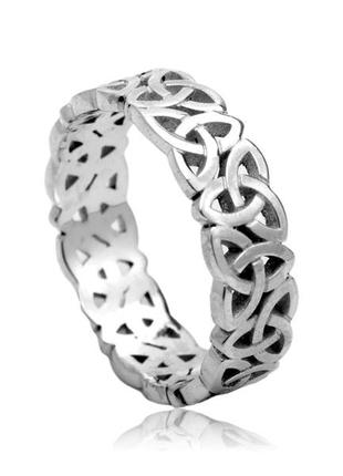 Кольцо обручальное кельтский узел серебро ручная работа3 фото