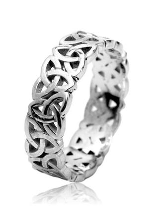 Кольцо обручальное кельтский узел серебро ручная работа2 фото