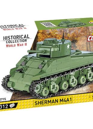 Конструктор cobi друга світова війна танк m4 шерман, 312 деталі (cobi-2715)