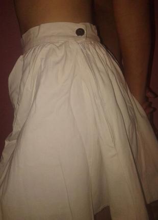 Юбка почти солнце клёш белая