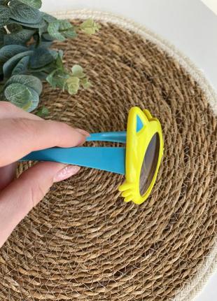 Детские солнечные очки котик желтые голубые очки