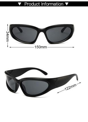 Окуляри очки солнце сонцезахисні темні чорні спорт шик тренд стильні нові3 фото