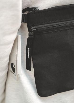 Мессенджер carhartt сумка, барсетка кархарт черная через плечо мужская6 фото