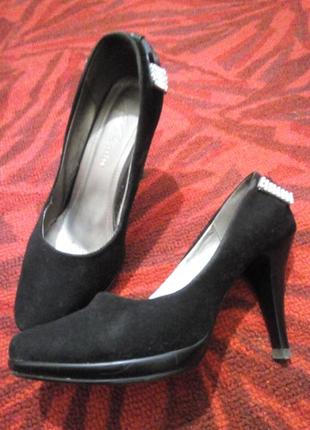 Туфли замшевые женские