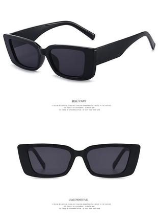 Окуляри uv400 очки стильні модні трендові в стилі 90-х нові якісні чорні2 фото