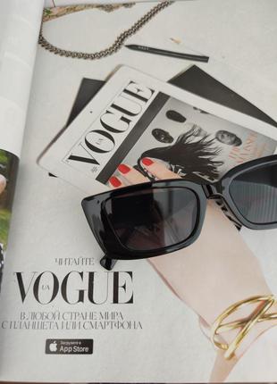 Окуляри uv400 очки стильні модні трендові в стилі 90-х нові якісні чорні7 фото