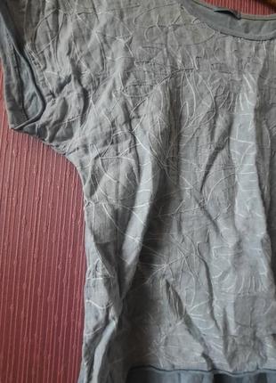 Дизайнерська стильна італійська футболка кофта льон котон3 фото
