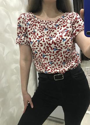Цветочная кроп блуза