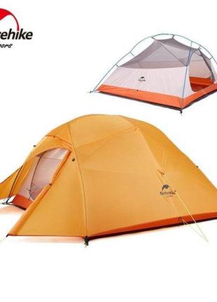 Трехместная палатка naturehike cloud up 3 orange 210t polyester оранжевый1 фото