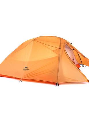 Трехместная палатка naturehike cloud up 3 orange 210t polyester оранжевый3 фото