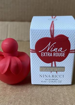 Nina ricci les belles de nina nina extra rouge парфюмированная вода 4ml