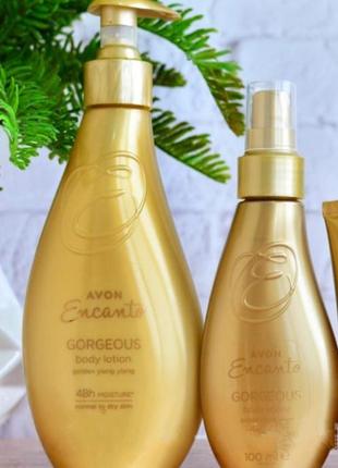 Набор спрей и лосьон для тела encanto gorgeous avon золотой эйвон ейвон
