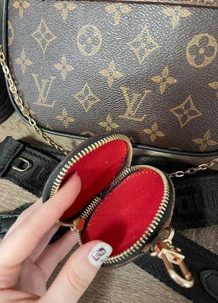 Жіноча сумка 2 в 1, сумка жіноча коричнева, сумка з гаманцем 4