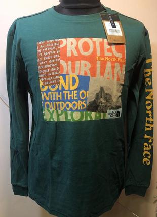 Чоловічий лонгслів the north face rogue grph tee evergreen (size m)