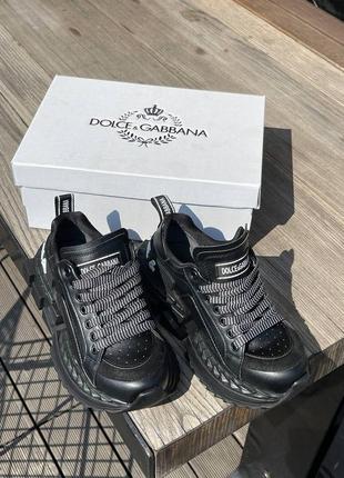 Кроссовки в стиле dolce &amp; gabbana super king black10 фото