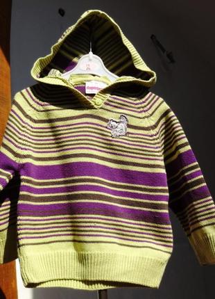 Dopodopo. бавовняний светр з капюшоном. на 9-12 місяців. німеччина.7 фото