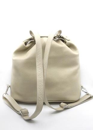 Женская оригинальная кожаная сумка-рюкзак pierre cardin2 фото