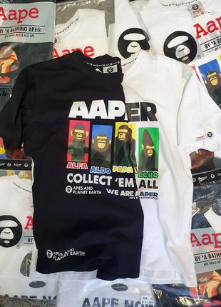 Футболка bape a bathing ape aaper black3 фото