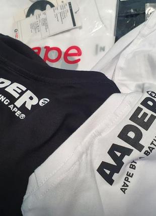 Мужская футболка a bathing ape aaper white8 фото