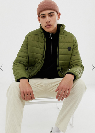 Стеганая куртка asos d-struct с воротником стойкой !