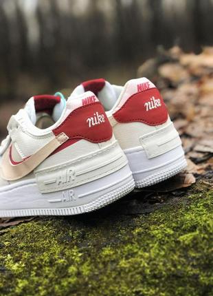 Кроссовки женские nike air force 1 shadow red, кеды2 фото