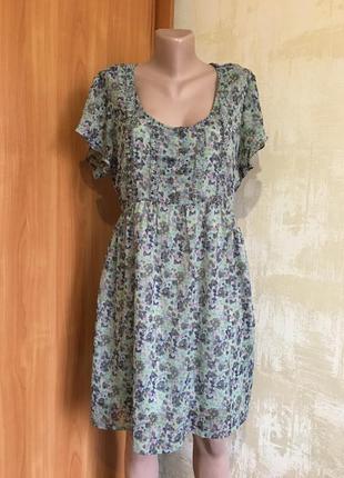 Повітряне шифонова сукня в принт,бохо!!